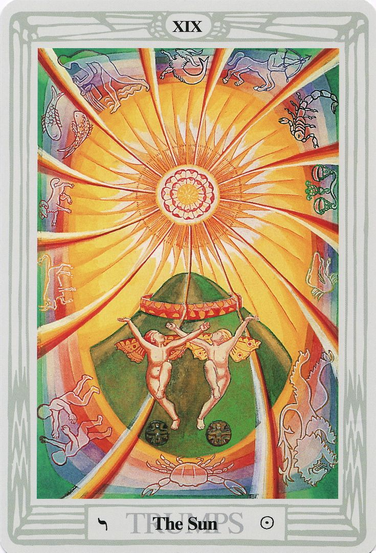 Birth Card Tarot - The Sun - Crowley Thoth Tarot Deck